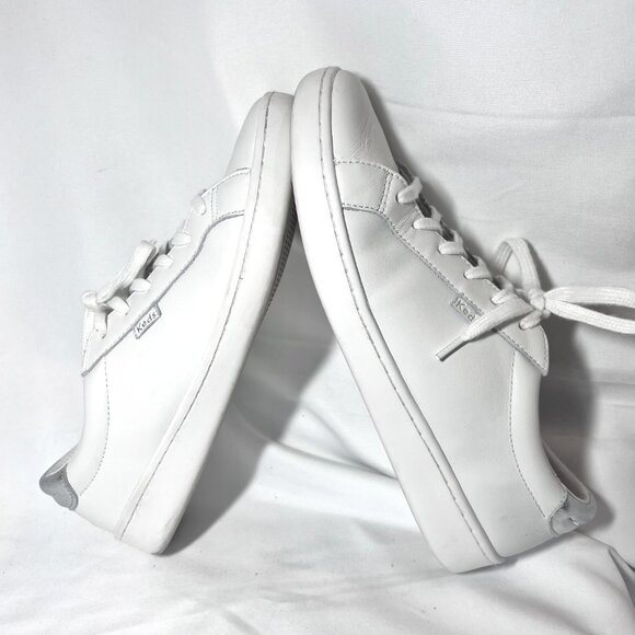 Keds Softerrra WH65949 Women's Leather Sneakers-Lace Up-9-White/Silver-Classic - Picture 7 of 16